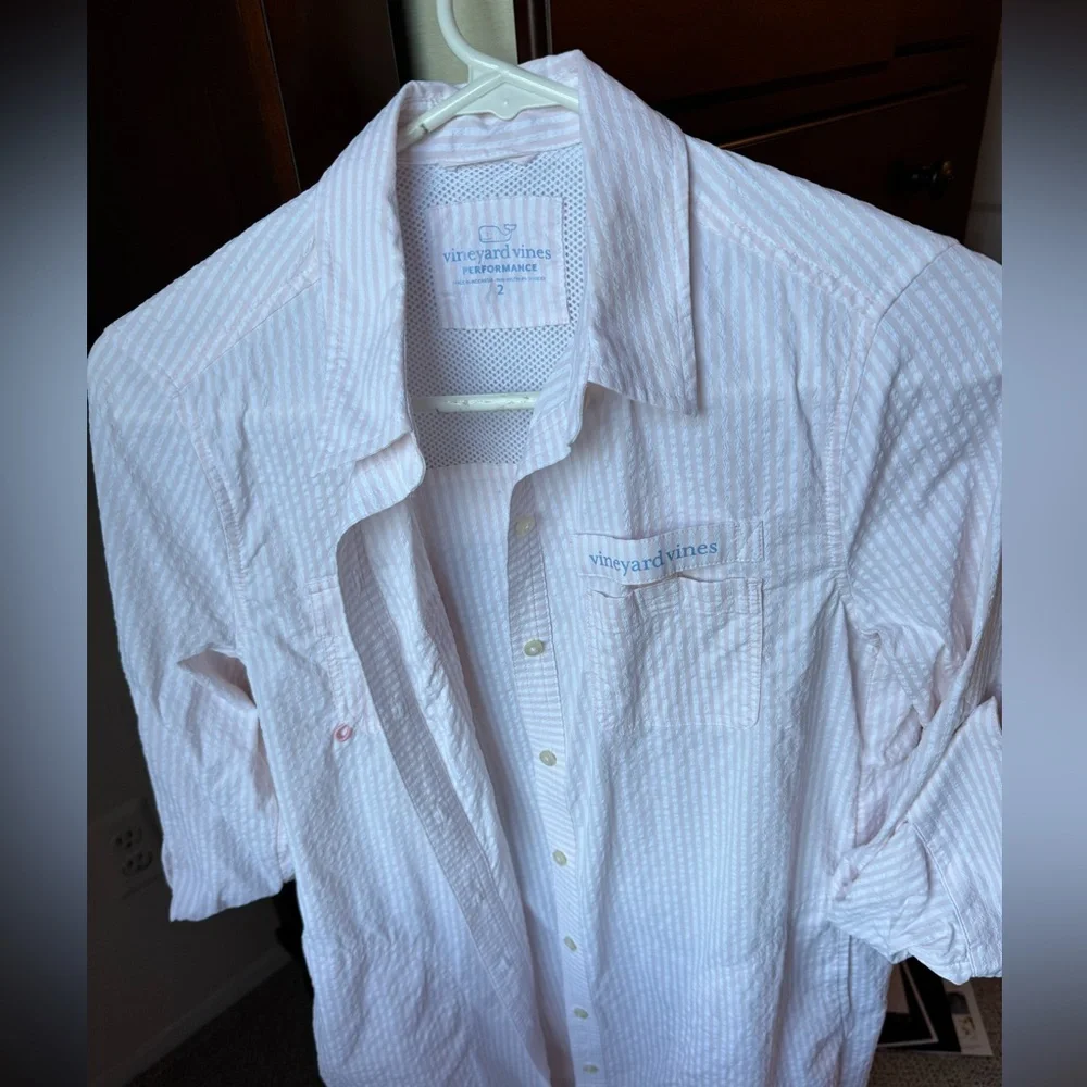 Vineyard Vines Hartley Harbor Coverup size 2 pink - Picture 2 of 10